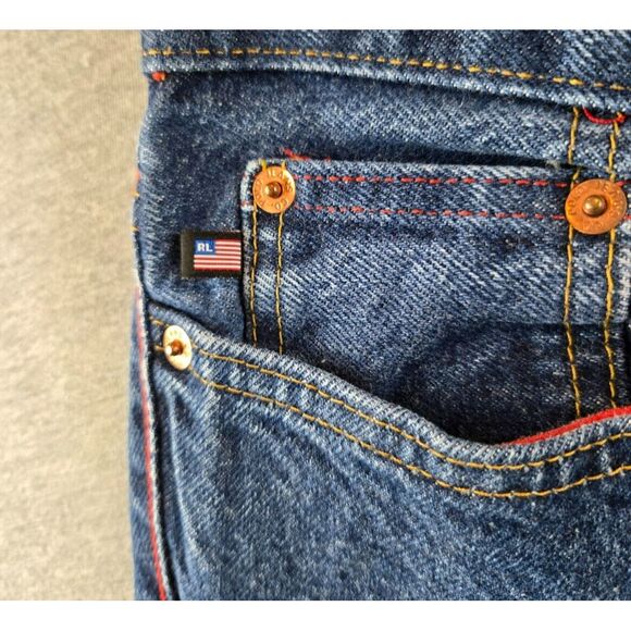 Vtg Polo Ralph Lauren‎ Women's Jeans Size 8 Blue Signature Bootcut Denim (30x30) - Picture 3 of 11
